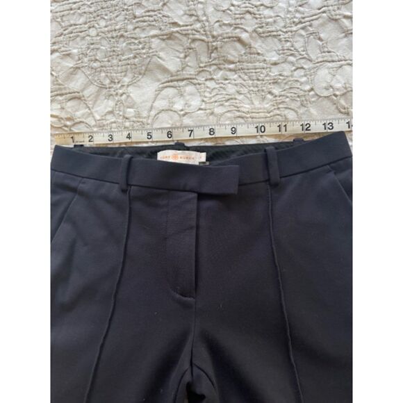 Tory Burch Slim Straight Flat Front pants, Navy, Size 0 - Picture 6 of 7